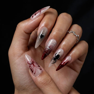 Dark Heart Stiletto-Unghii false lucrate manual