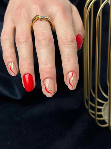 Red Lux Oval Scurt-Unghii false lucrate manual