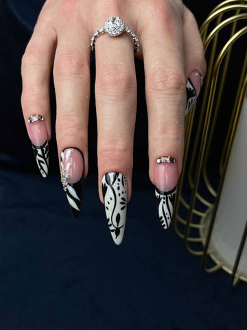 Zebrua Stiletto-Unghii false lucrate manual