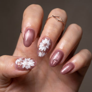 Rose Bloom oval-Unghii false lucrate manual