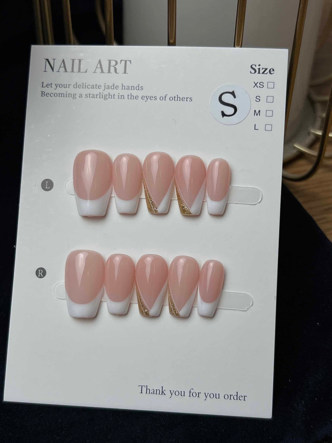 French Luxury Balerină Scurtă-Unghii false lucrate manual